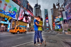 times square engagement session