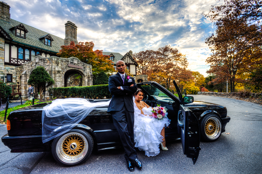 henderson house wedding with car