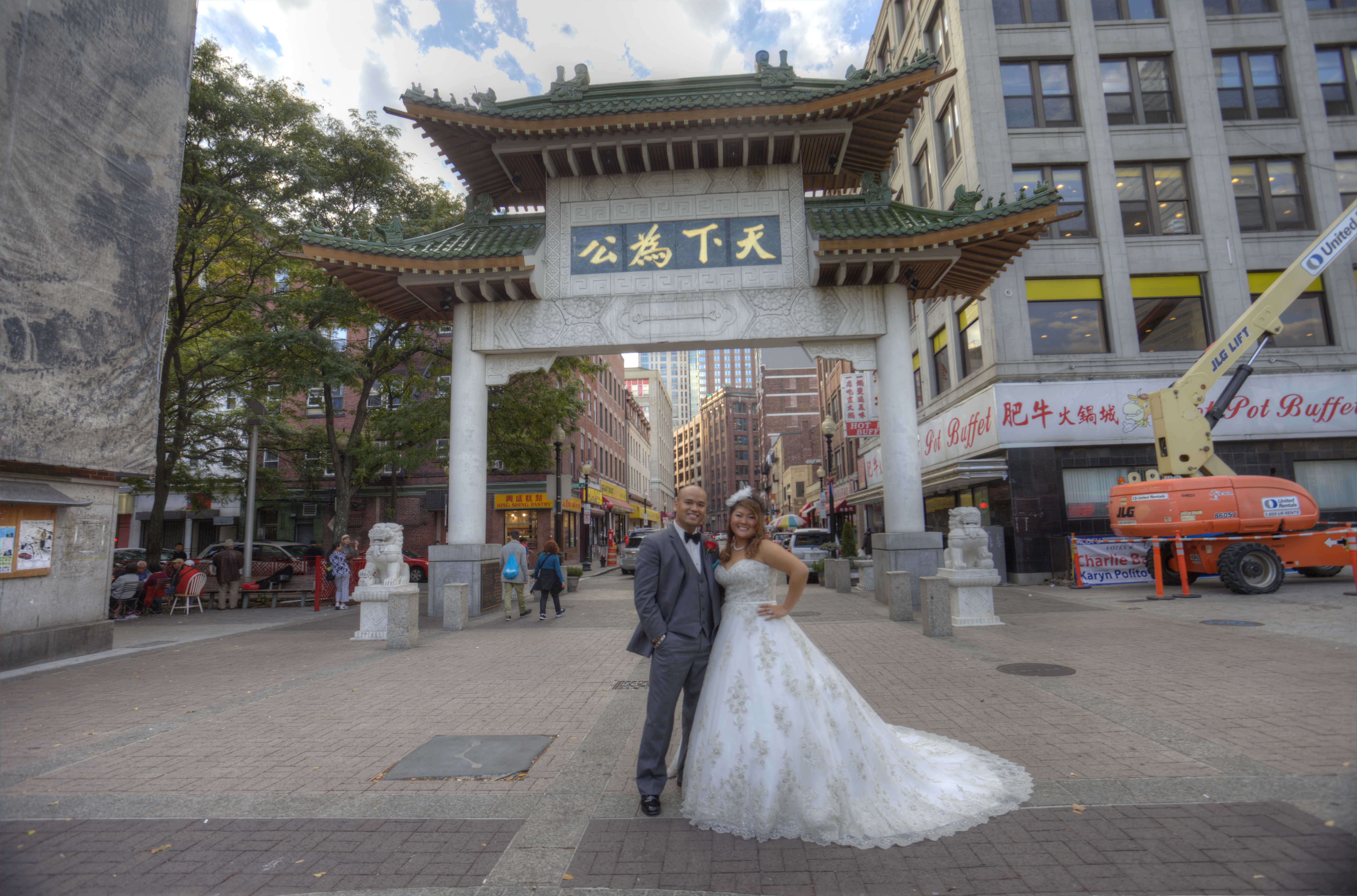 Boston Chinatown Wedding Photo