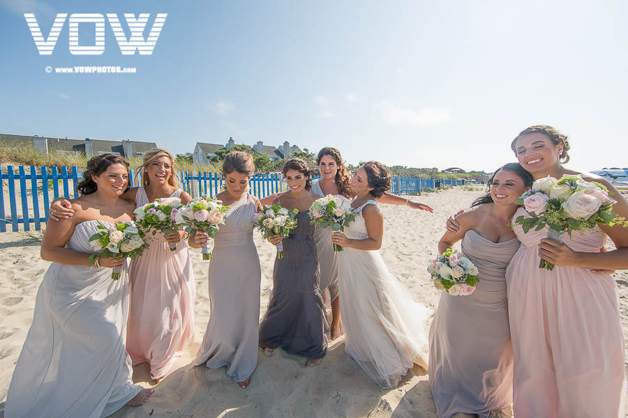 bridesmaids formal photos bay pines beach wedding cape cod