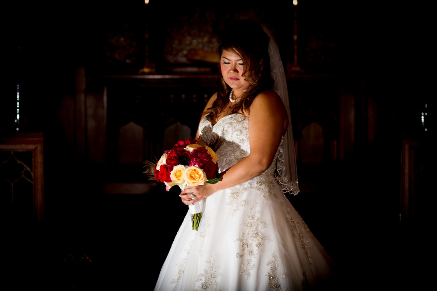 melissa and sung - bride church portrait