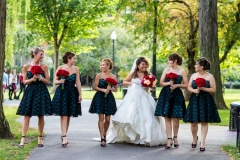 melissa and sung - boston public garden wedding bridesmaids
